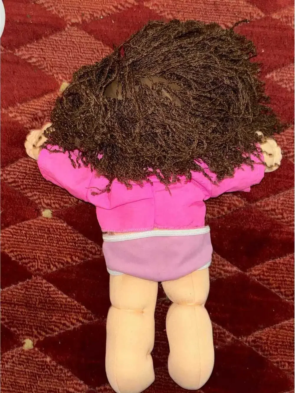 Cabbage Patch Kids Crimp N Curl Girl Doll Brunette Purple Eyes